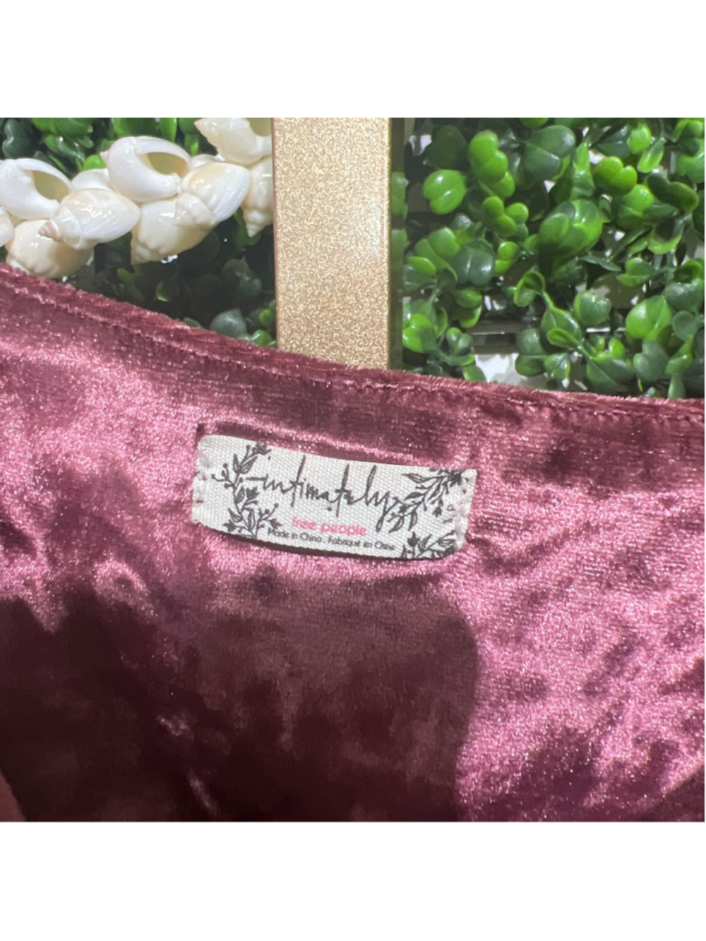 Women's Free People Come Together Cutout Burgundy Velvet Mini Dress Size Small - Picture 5 of 8
